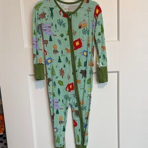 Little Sleepies Happy Camper 12-18m Bamboo Viscose Zippy Pajama